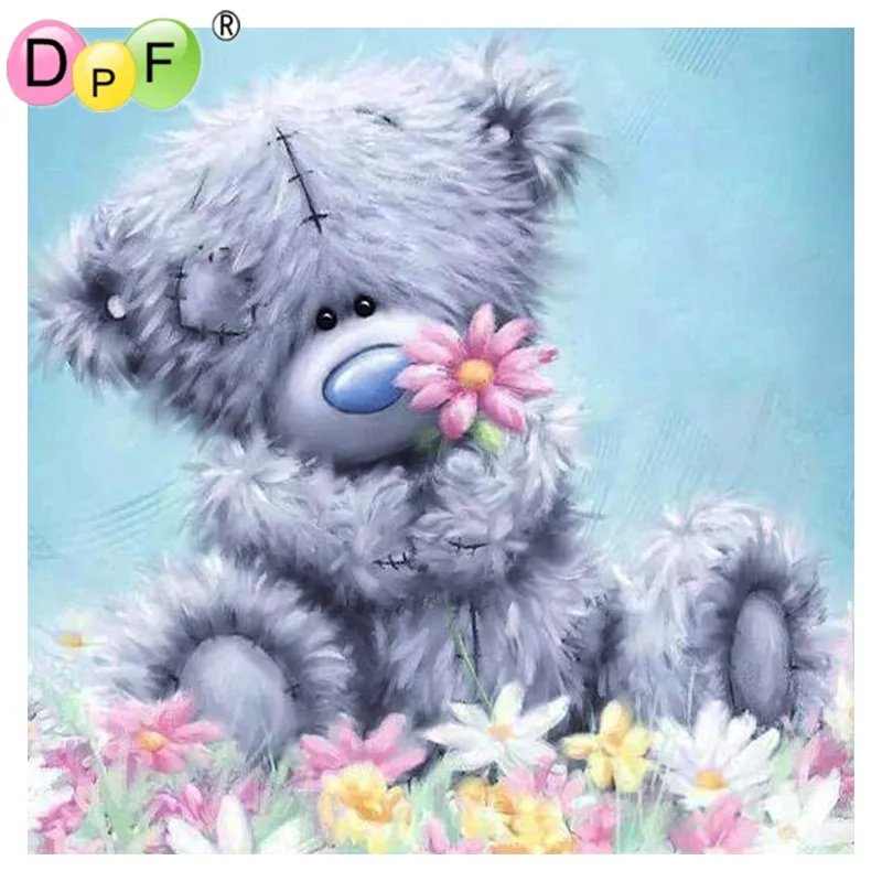 DPF 5D DIY Алмазная картина вышивка мозаика мультяшный медведь крестиком настенная