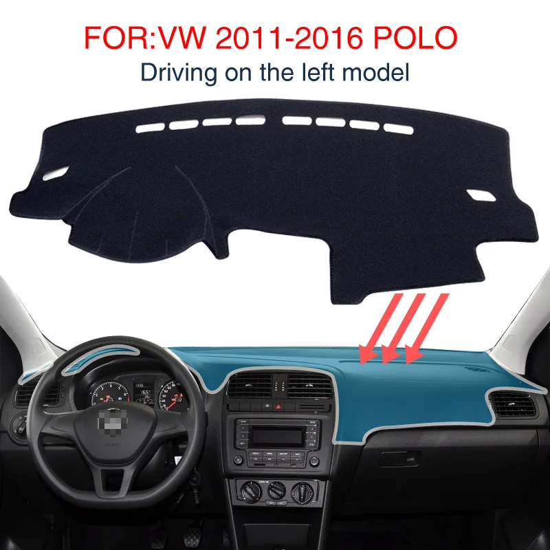 Коврик smabee для Volkswagen POLO GTI R 2011 2016 черный коврик приборной панели автомобиля