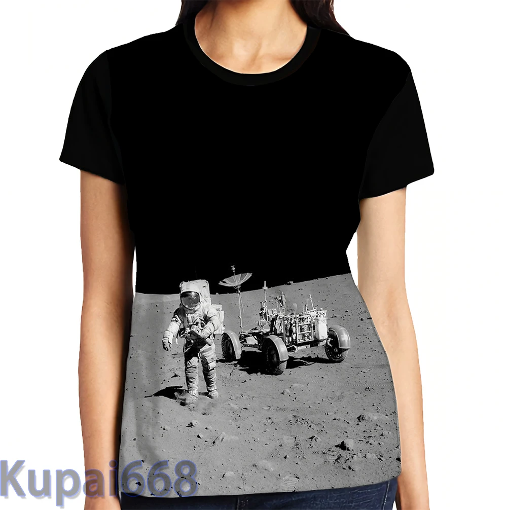 Забавная футболка с графическим принтом мужские топы футболки Apollo 15 4 женская