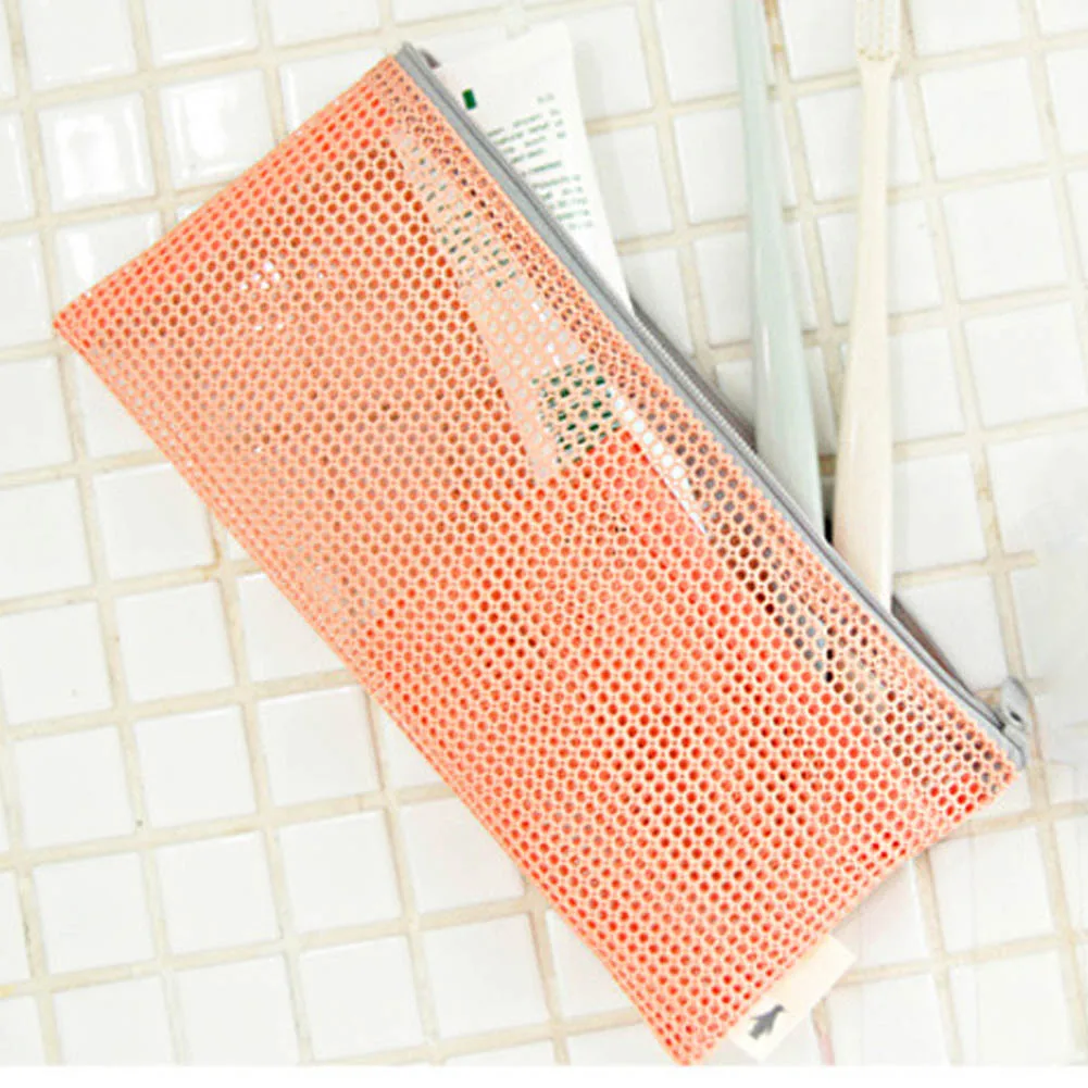 Портативный Открытый Сумка кошелек Карандаш косметическая сумка мешок сетки для