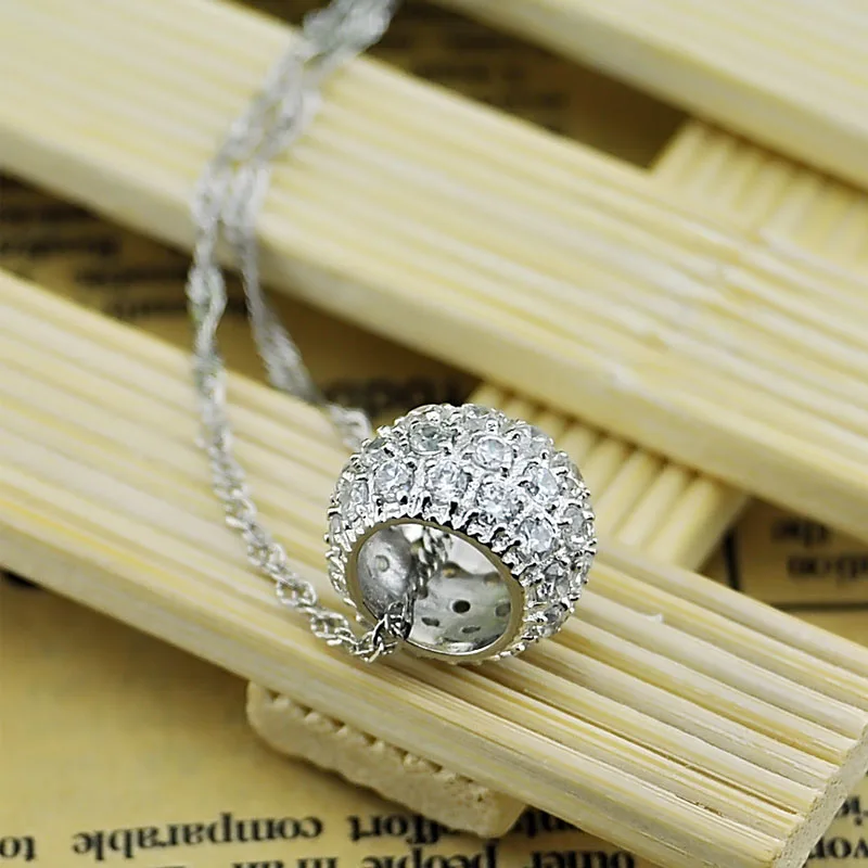 Женское Ожерелье на удачу летнее посеребренное Стразы модные женские подвески и