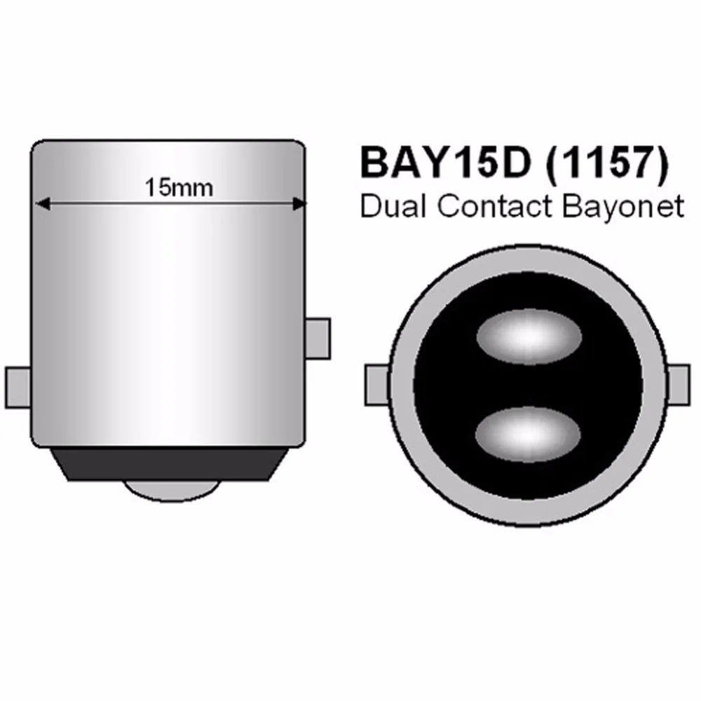 2x30 Вт S25 P21/5 1157 BAY15D 6SMD CR'EE светодиодный автомобильный тормоз светильник чудесный