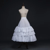 janevini 3 hoops bridal underskirt bustle petticots white ruffle wedding underskirt petticoat for ball gown dress elastic waist