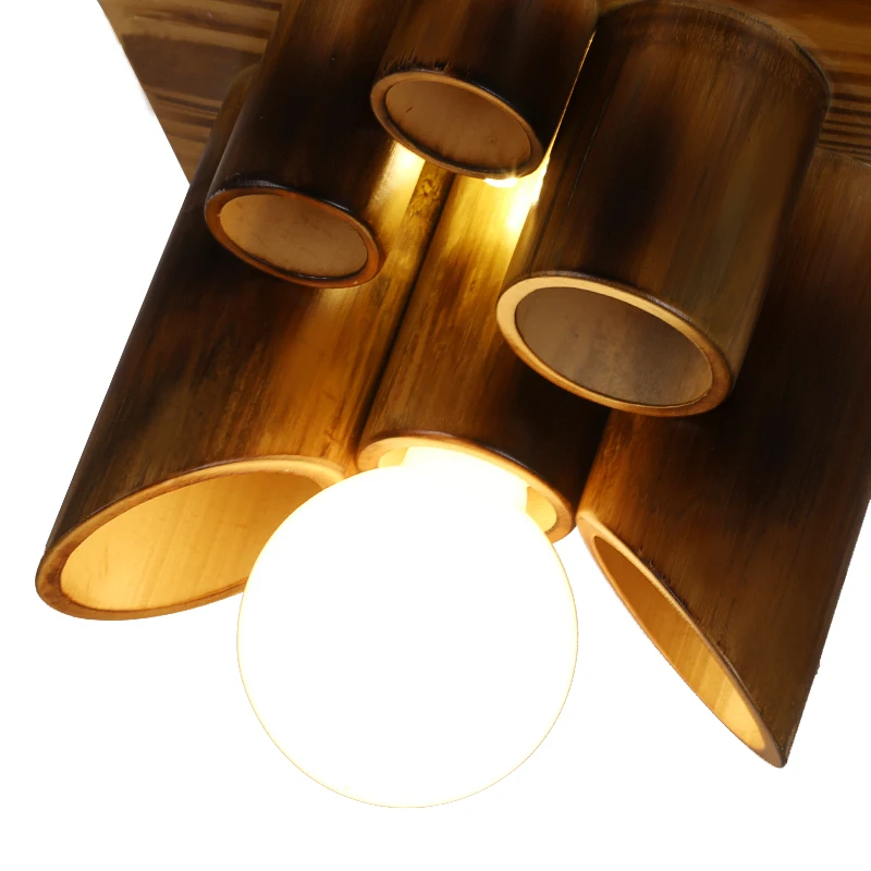 Европейский Кантри стиль ручной работы потолочные светильники бамбуковые дома