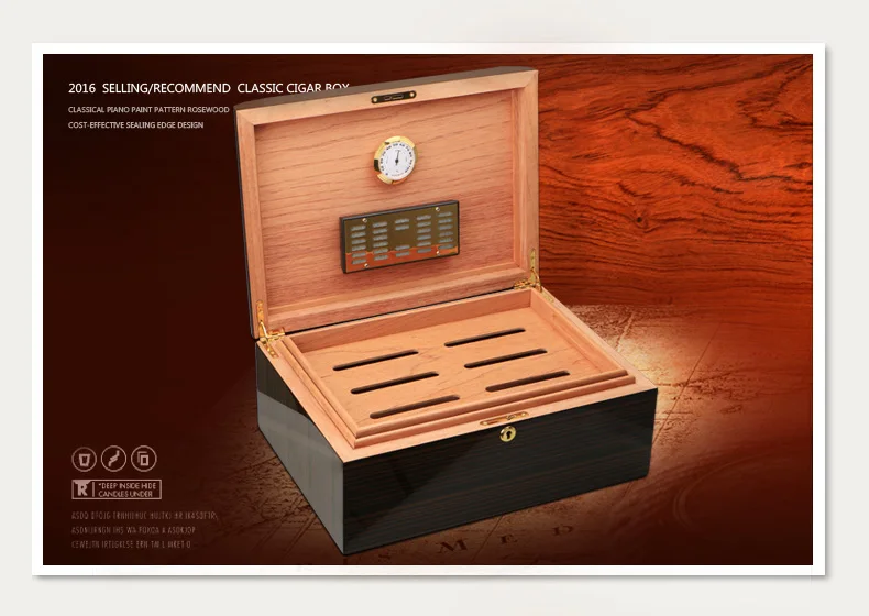 CIGARLOONG, коробка для сигар, деревянная коробка для сигар, хьюмидор для сигар с ручкой, увлажнитель для сигар, HH-105