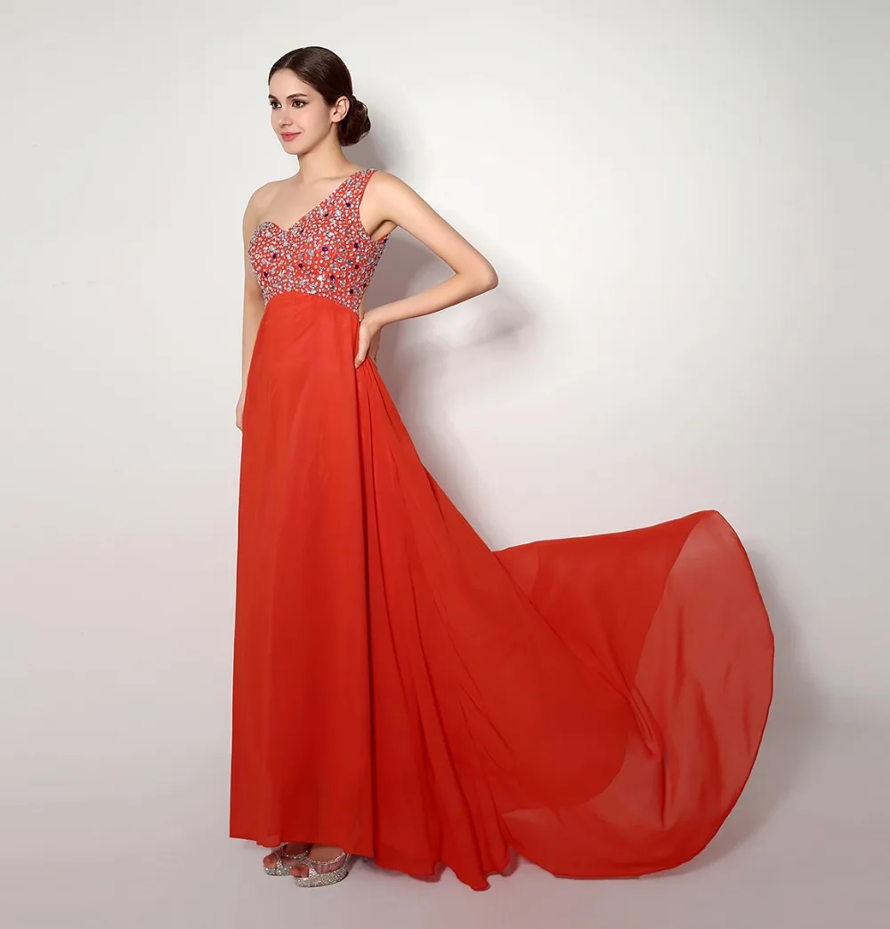H007 На Складе Дешевые Одно Плечо vestido де festa Вечерние платья 2017 Формальные