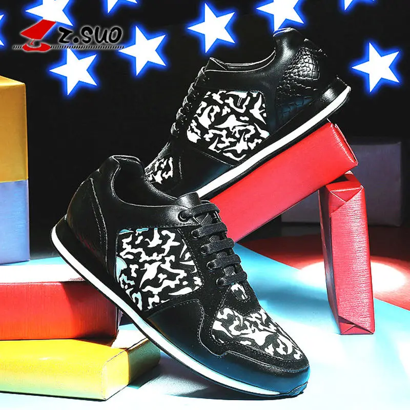 Zsuo весна и осень кожа Уличная обувь мужчина низкая Повседневная Мужская модная