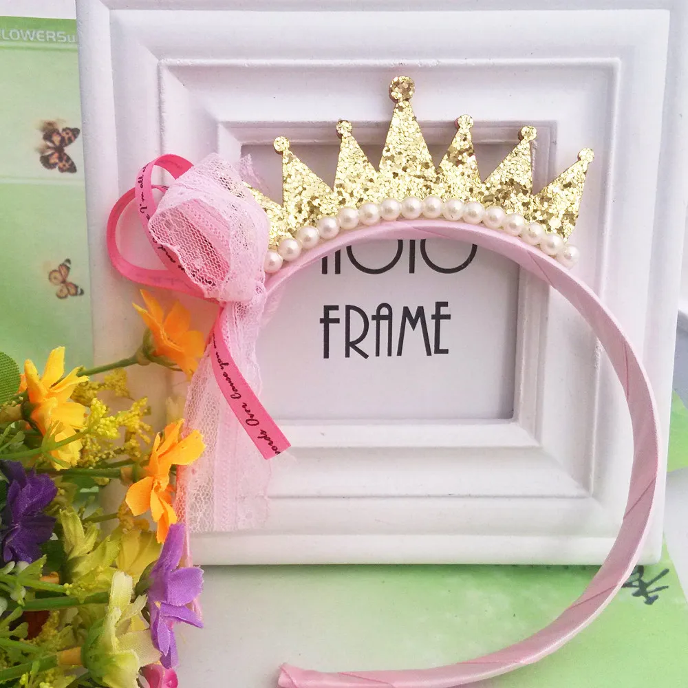 M MISM лента с ангелом и бантом кружевная жемчужная Корона головной убор тиара