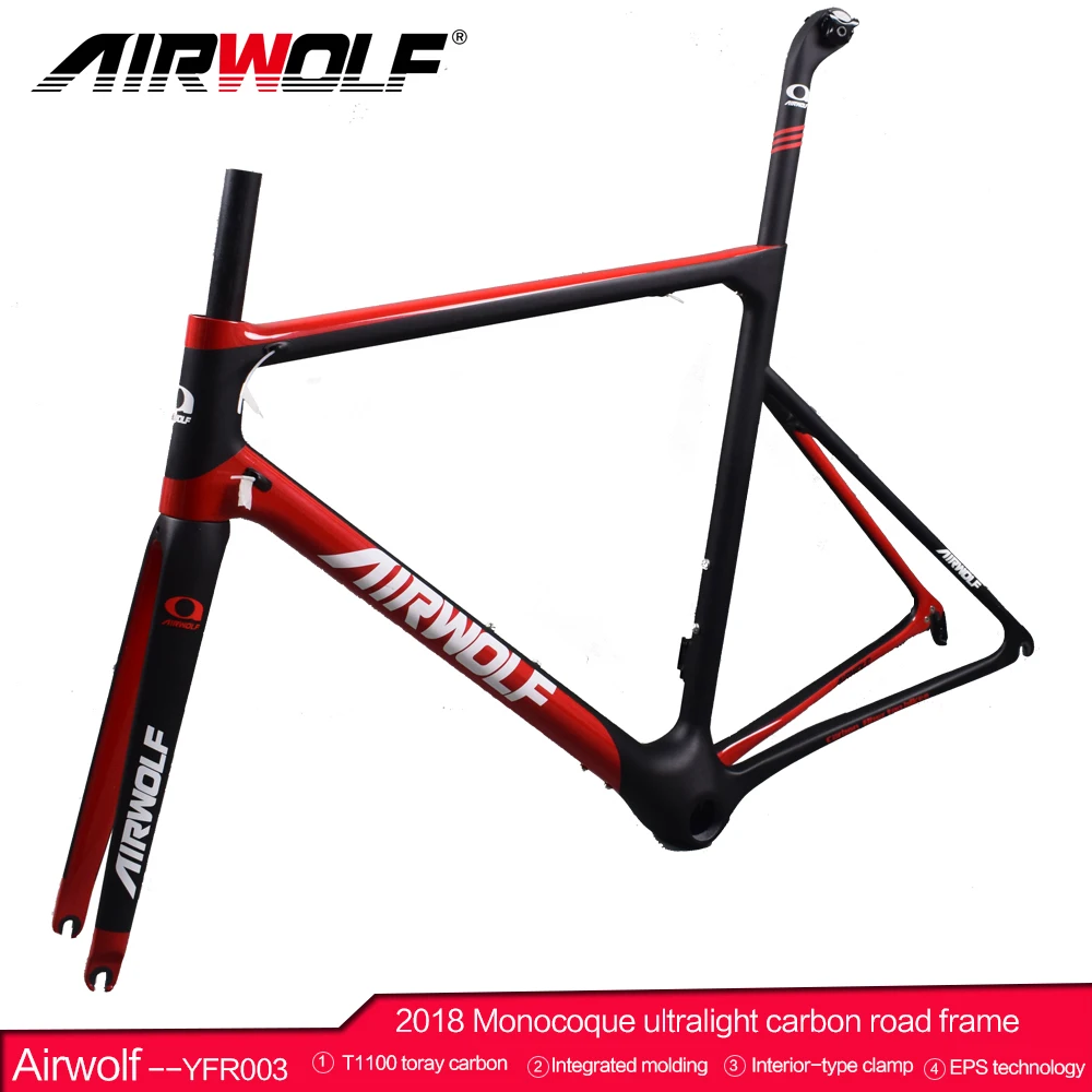 Airwolf Сверхлегкий углерод дорожный каркас полный Toray T1000 bicicleta карбоновая рама с