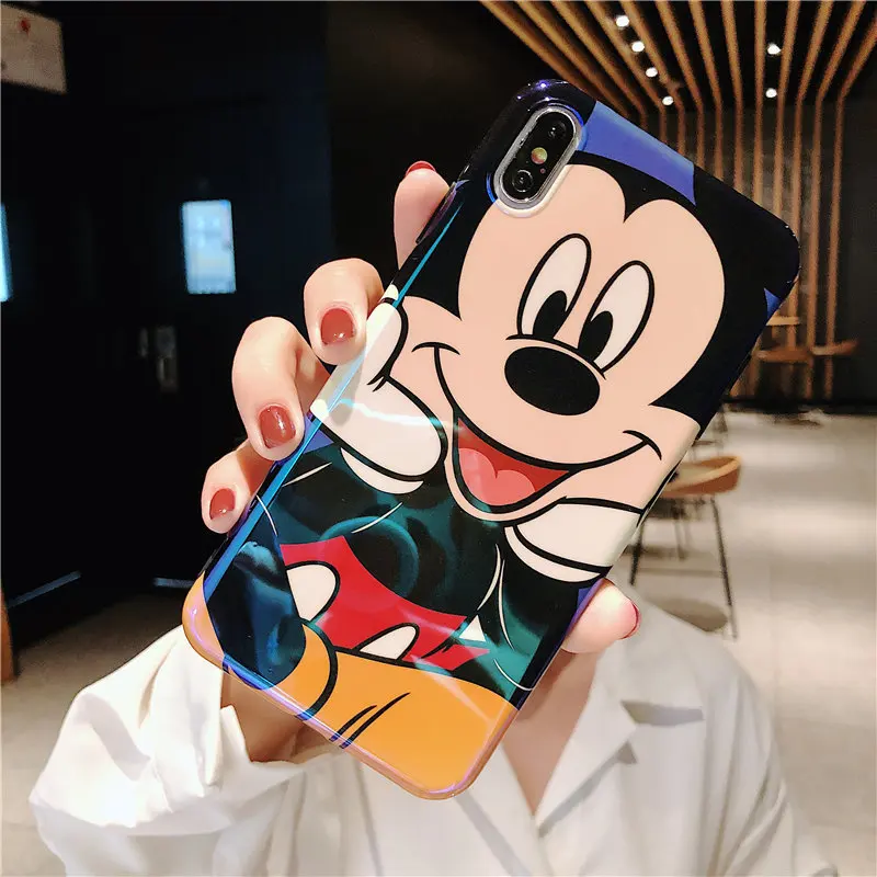 Without Bracket D Милый мультик держатель чехол для Coque iPhone X XS Max 11 11Pro Max чехол Blu-Ray мягкий чехол для телефона для iPhone XR 7 8 6 S Plus чехол - Цвет: Without Bracket D