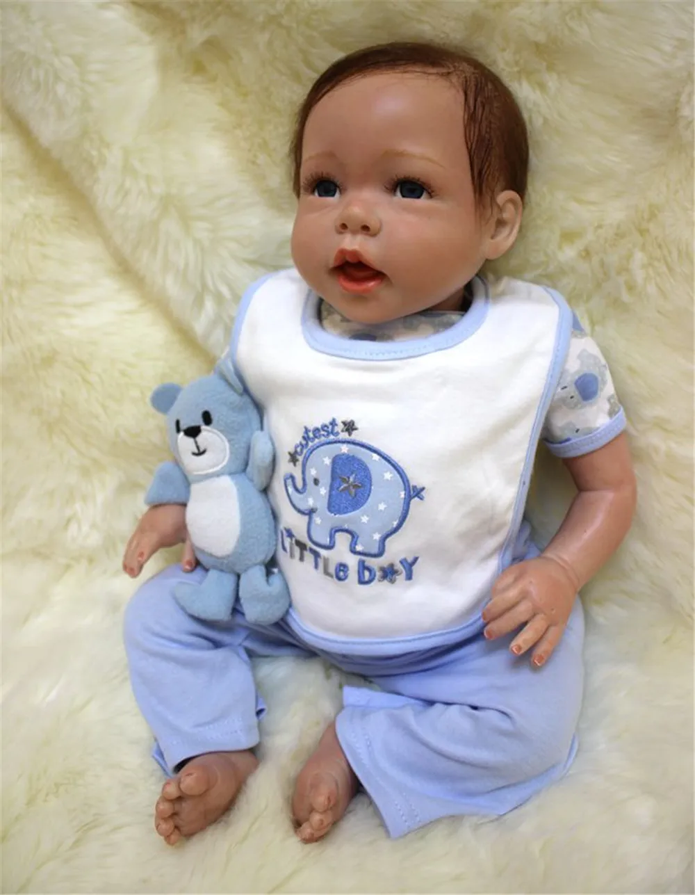 Силиконовая виниловая кукла ручной работы Очаровательная Реалистичная NPK для