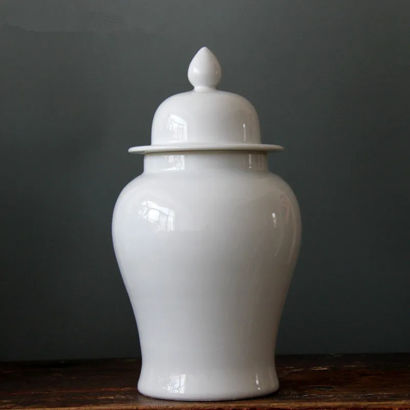Чистый белый цвет Цзиндэчжэнь фотокерамический фарфор Имбирная банка свадебный