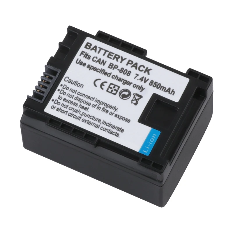 A BATTERY 2 шт. BP-808 BP 808 BP808 Батарея для Canon BP-809 819 827 HF200 HF20 HG21 HG20 FS200 FS21 FS22 HFS30 HFM41 HFM400 FS300 FS100 - Цвет: A BATTERY