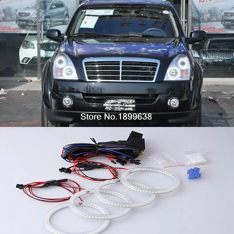 4 шт. супер яркие красные синие желтые белые 3528 smd led Ангельские Глазки halo кольца