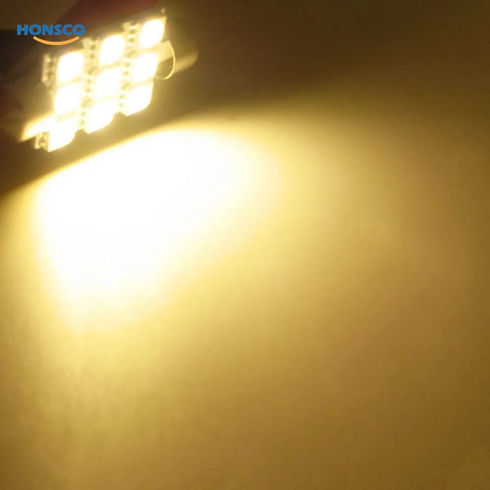 10 шт./лот 39 мм 41 9 SMD 5050 Светодиодная автомобильная лампа Автомобильная гирлянда