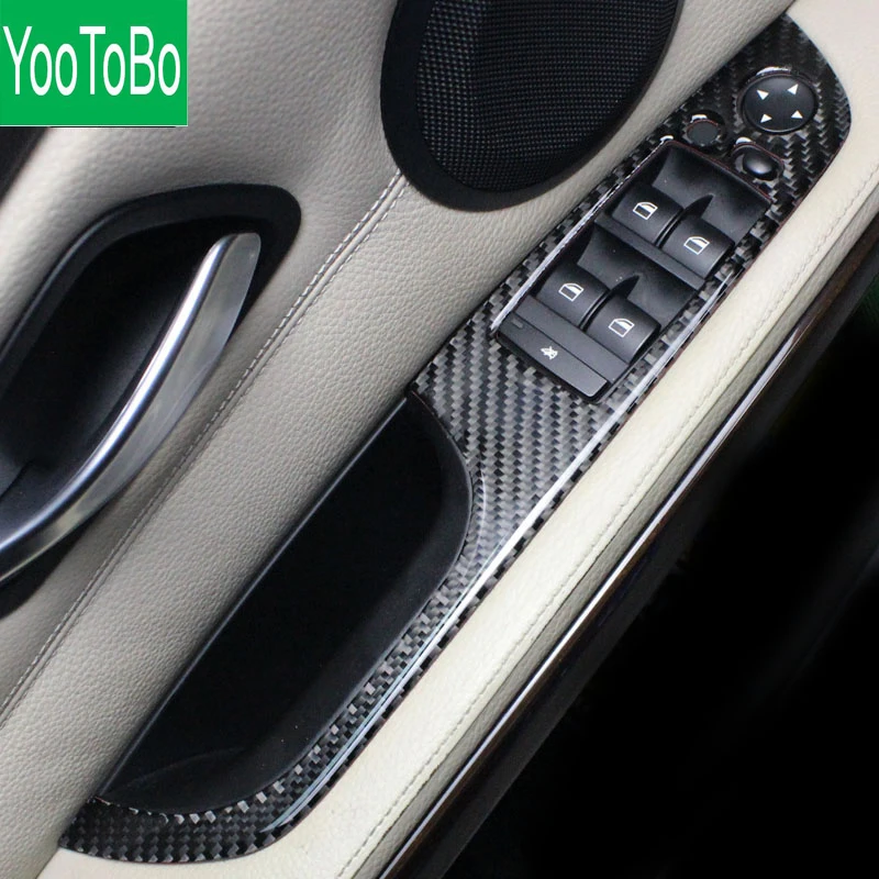 Наклейка для стеклоподъемника BMW E90 из углеродного волокна 2005 2012|Лепнина