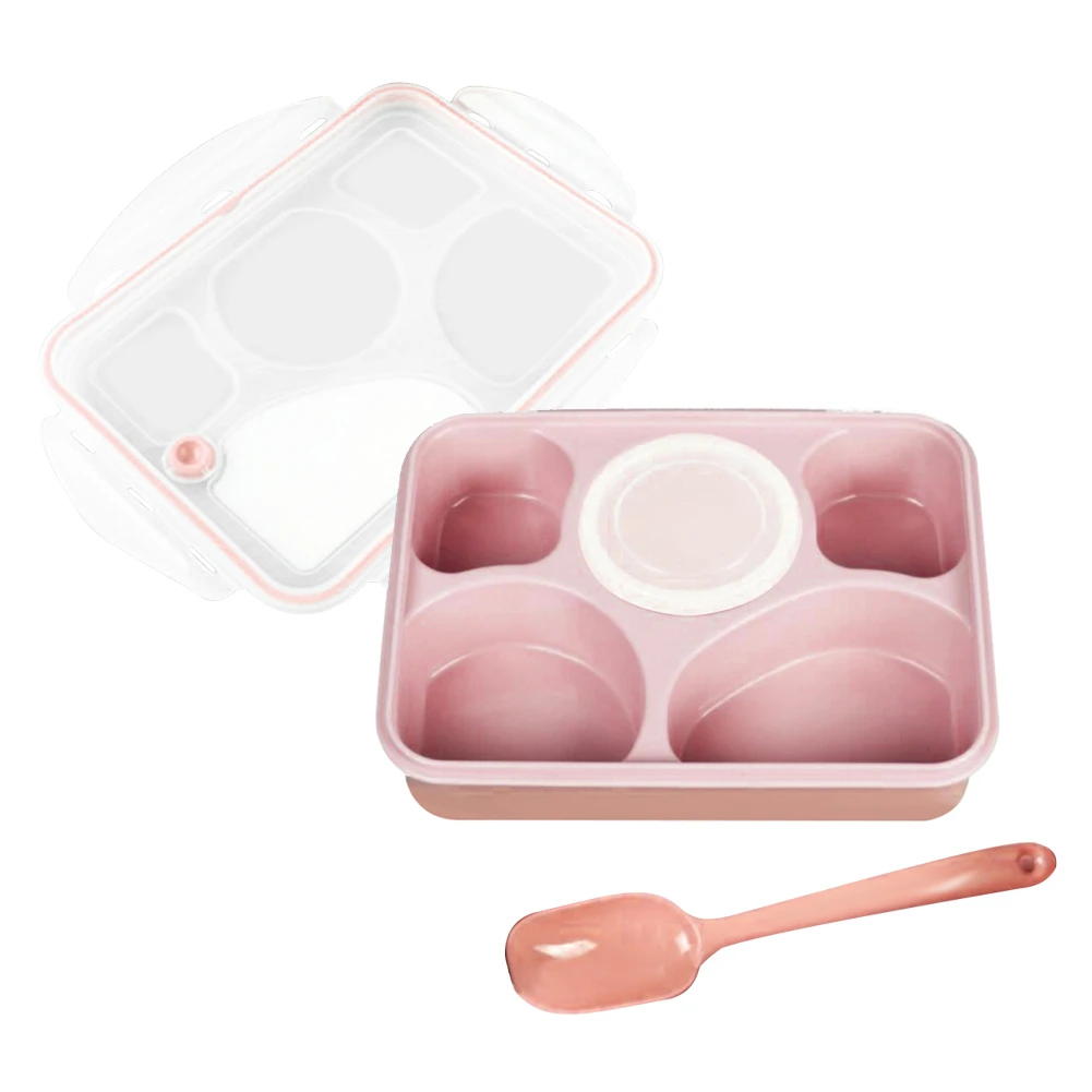 Детский Ланч-бокс Bento портативная коробка для бенто школы синий розовый детская микроволновая печь пищевой контейнер Кухонный Контейнер для хранения Ланчбокс пищевой термос - Цвет: 2A-pink
