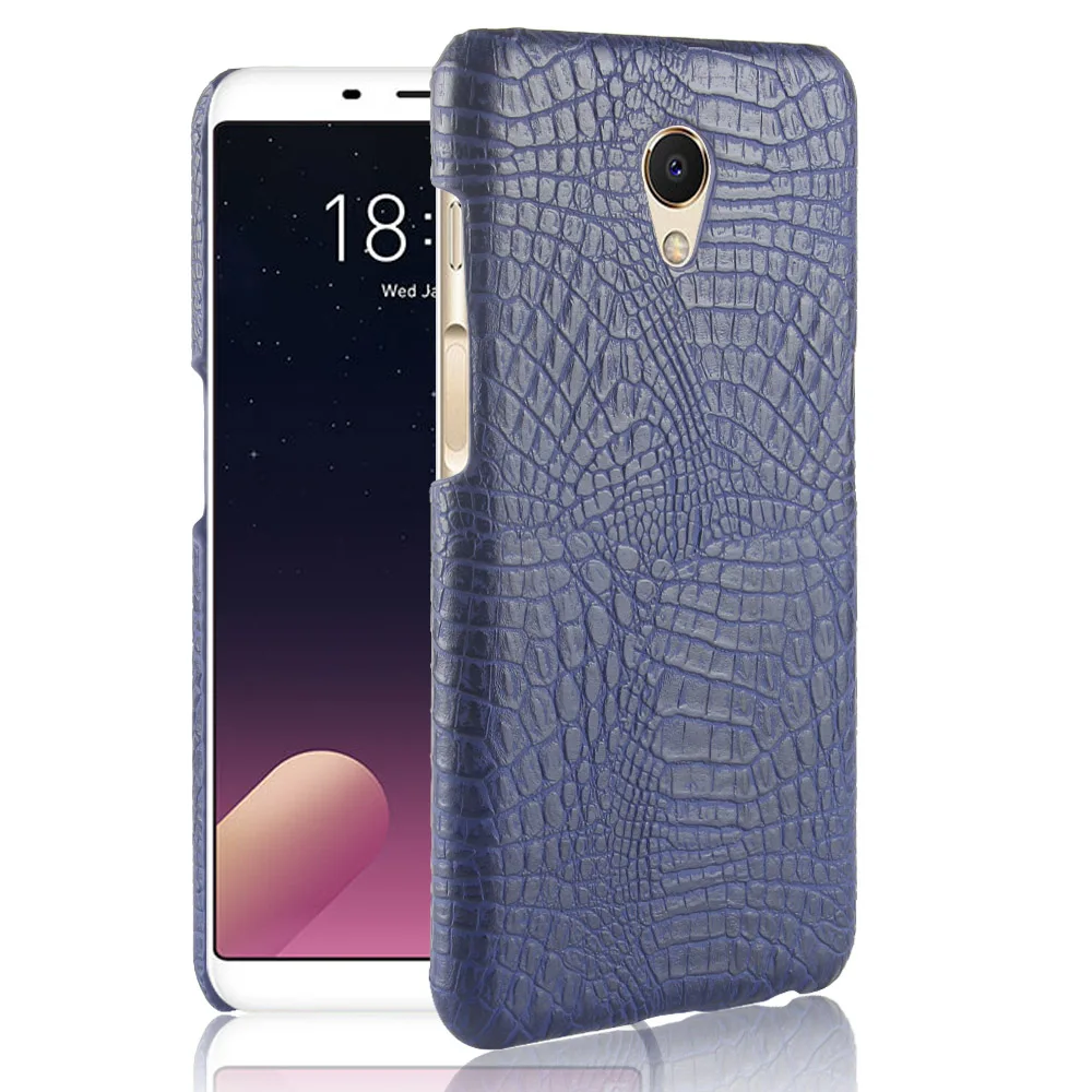 

Mksup Meizu M6S Mblu S6 Case Crocodile Pattern Hard PC+PU Leather Back Cover Hard Case for Meizu M6S Mblu S6 Cover Protector
