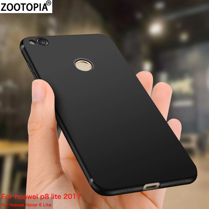 Мягкий матовый цветной чехол из ТПУ и для Huawei P8 Lite 2017 Honor 8 защитный силиконовый