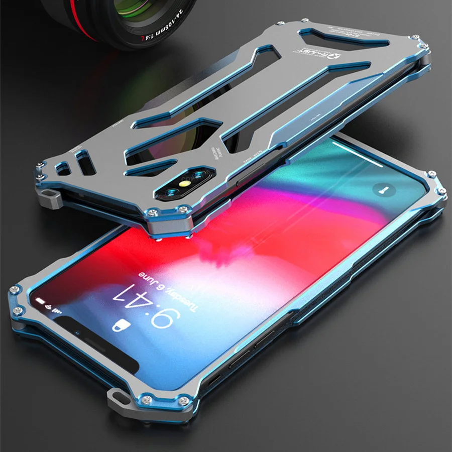 Классный металлический чехол для телефона iPhone XR XS R JUST Gundam алюминиевый оболочка