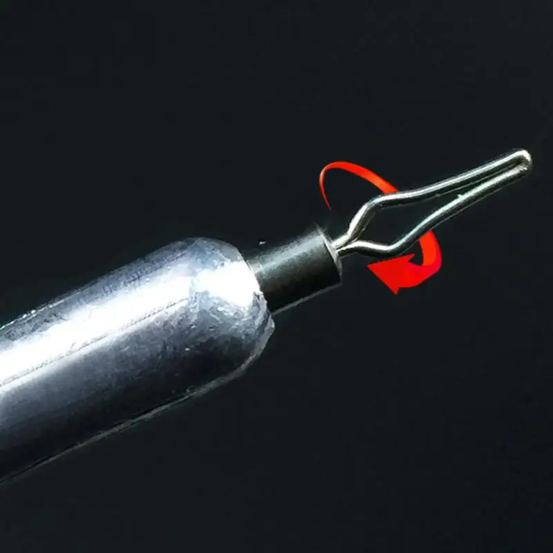 5 шт. рыболовный грузик из свинца тапочки материала на Rig 360 градусов вращающийся