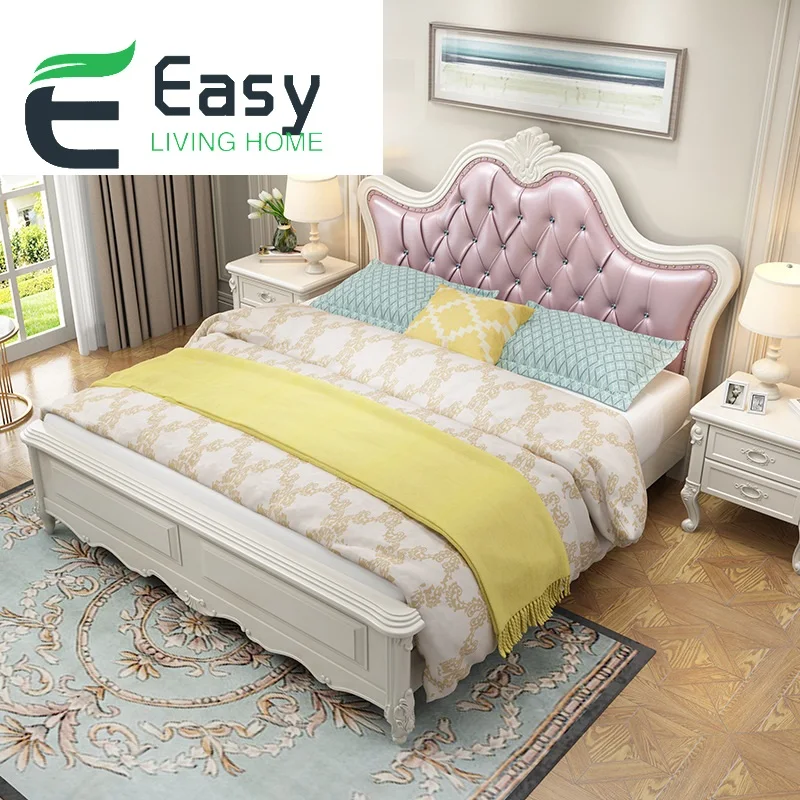 Easyliving 2019 простая европесветильник Роскошная стильная кровать из натуральной