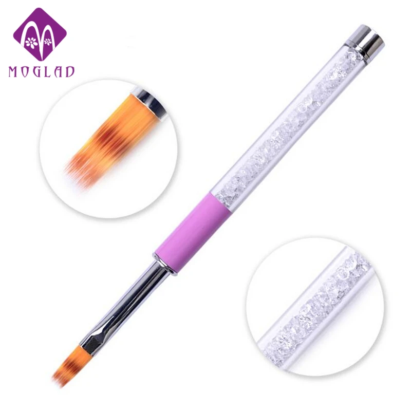 Moglad 1 шт. Стразы для ногтей Омбре кисти УФ-геля чертежный вкладыш Нейлоновая Щетка