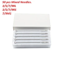 50 pcs mixed lot rlrsm1 mixed lot sterile standard tattoo needles for tattoo machine needle tips supplies