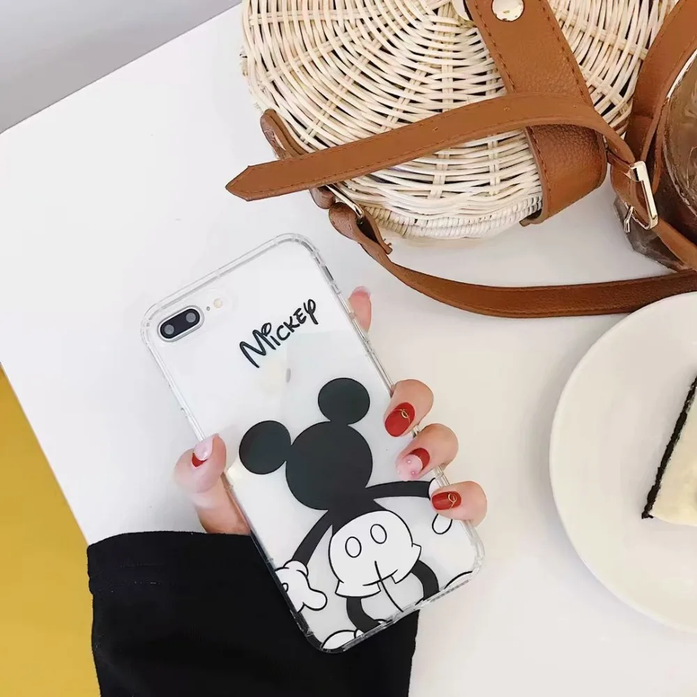 Чехол Hazy beauty для iPhone X XS XR Max прозрачный силиконовый чехол из ТПУ с рисунком Микки