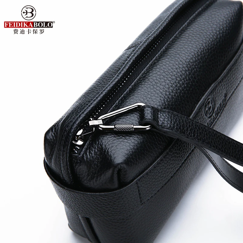 

FEIDIKABOLO Genuine Leather Men's Clutch Bag Hot Selling Man Wallets New Fashion Personality Large Capacity Mobile Phone Purse