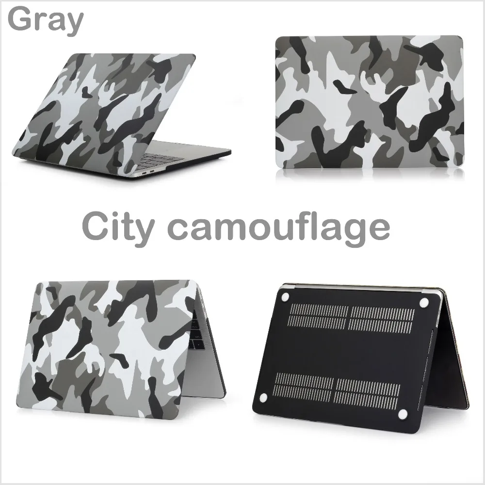 Повседневный камуфляжный чехол для ноутбука MacBook Pro retina Air 11 12 13 15, для Mac Air 13 A1466, чехол pro A1707 A1708