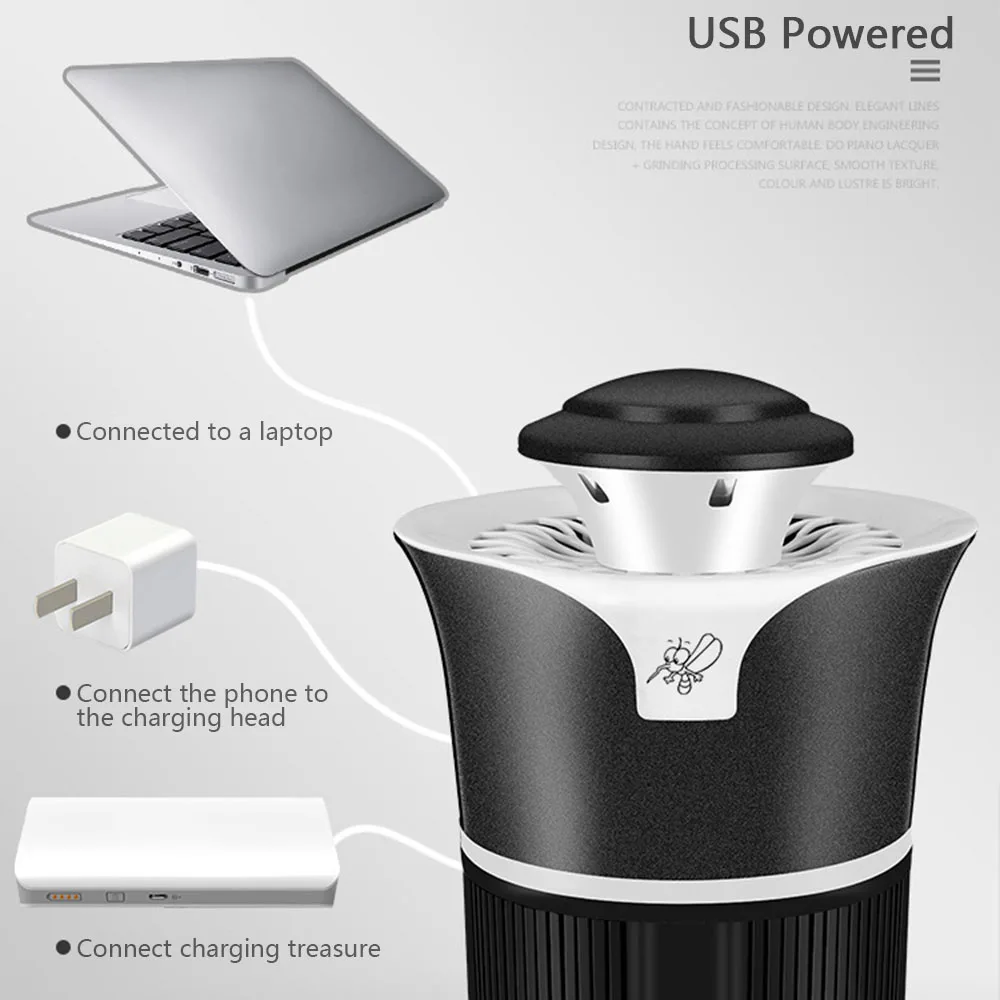 Dropshipp Интеллектуальный USB фотокатализатор средство от комаров лампа репеллент насекомых ошибка ловушка светильник Светодиодный УФ-светильник ловушка лампа отпугиватель мух