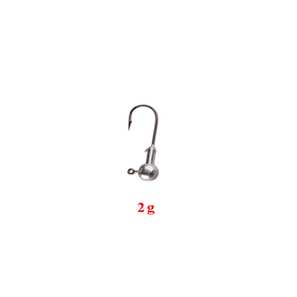 2g 5 шт./лот, 2 г, 3,5 г, 5 г, 7 г, 10 г, кривошипная головка, крючки, свинцовый крючок для рыбалки, джиг, приманка, жесткие приманки, мягкие Червячные рыболовные снасти, аксессуары - Цвет: 2g