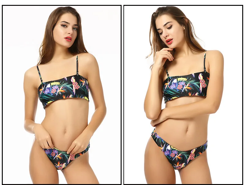 2018 Европа и США новый бикини принт птица раздельный купальник|europe swimwear|swimwear