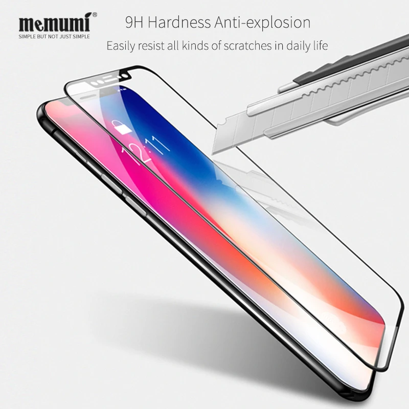 Защитное стекло memumi закаленное для iPhone X 4D|tempered glass|tempered glass filmglass film |