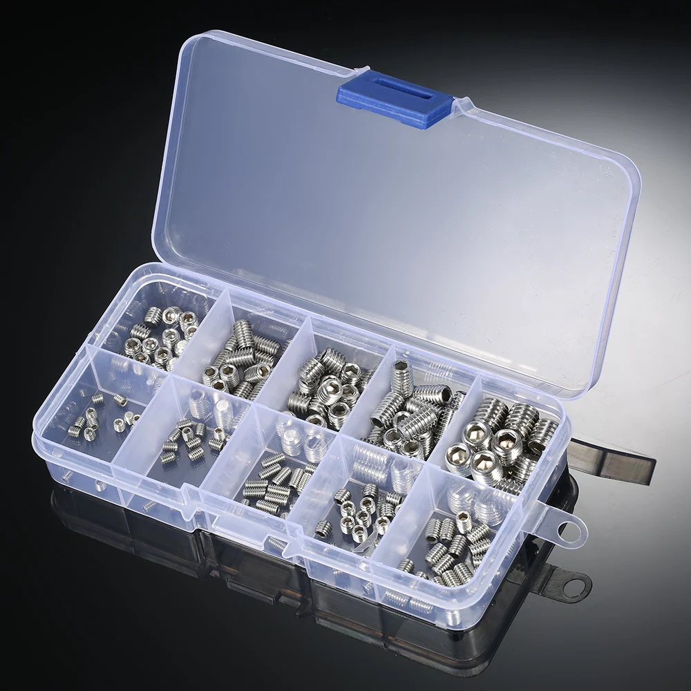 200 шт. винты из нержавеющей стали с шестигранной головкой набор Grub ассортимент