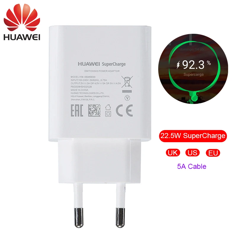 Зарядное устройство Huawei P20 P30 pro оригинальное быстрое зарядное USB C 3 0 разъем для