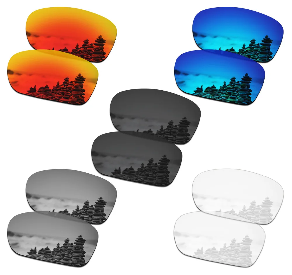 SmartVLT 5 Pairs Polarized Sunglasses Replacement Lenses for Oakley Dispute - 5 Colors