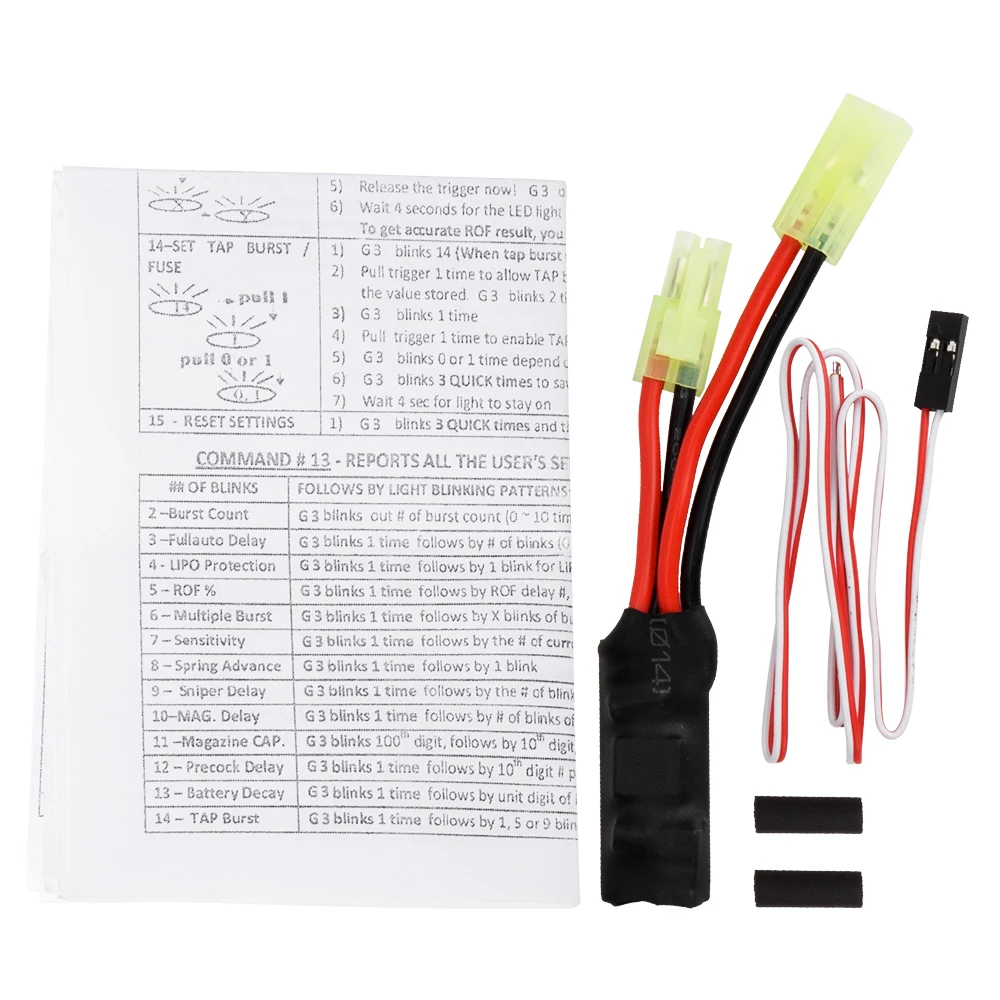 Urrkii страйкбол Mosfet комплект G3 программируемый для страйкбола пневматические пистолеты AEG Электрический BB пистолет винтовка Тактический Подходит для Lipo батареи LiFePO4