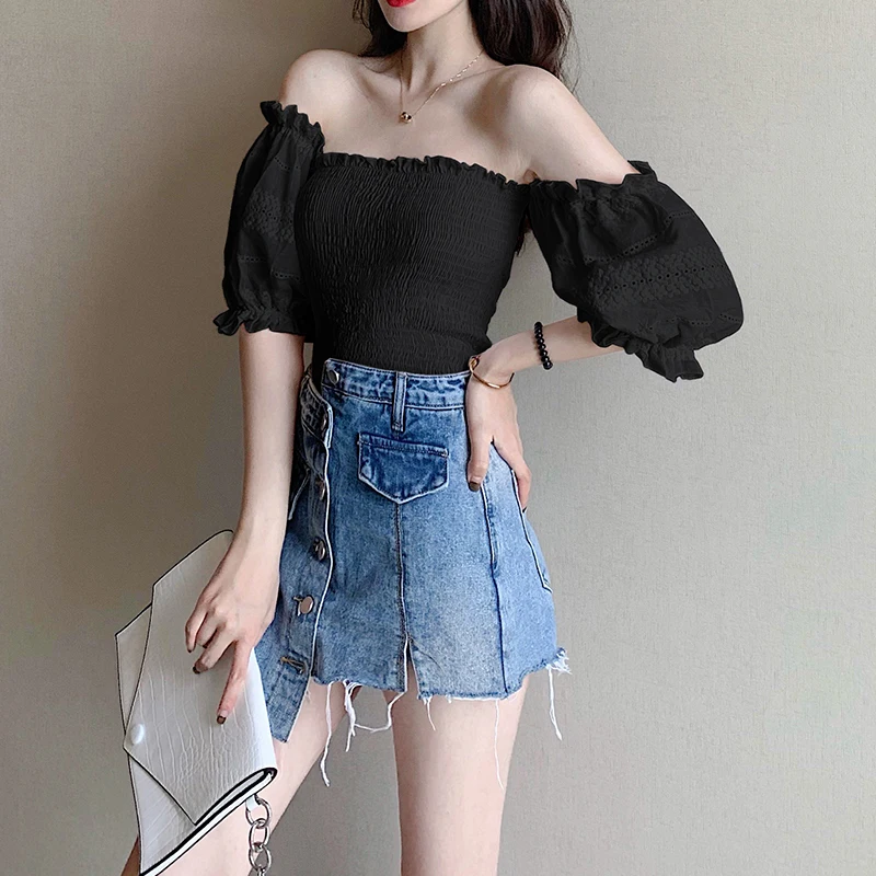 Женский комплект из 2 предметов MYDC сексуальные мини шорты с вырезом лодочкой