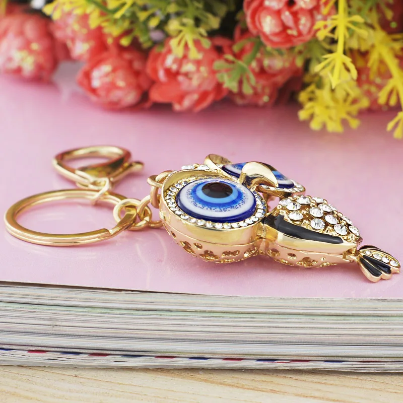Dormon милые фарфоровые глаза Сова брелоки с кристаллами Подвеска Кошелек сумка