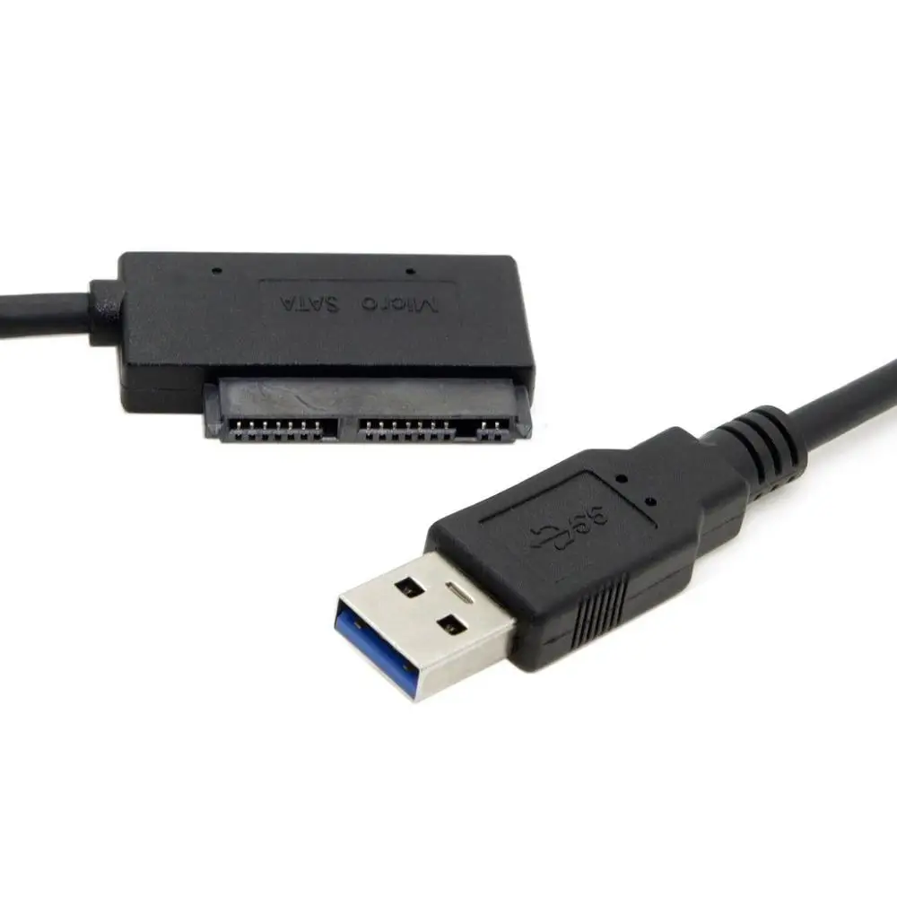 USB 3 0 к Micro SATA 7 + 9 16 Pin 1 8 &quot90D угловой драйвер SSD адаптер кабель 10 см | Электроника