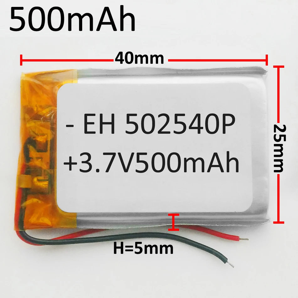3 7 V 500mAh 502540 литий полимерная аккумуляторная батарея ионная для Mp3 камеры Смарт