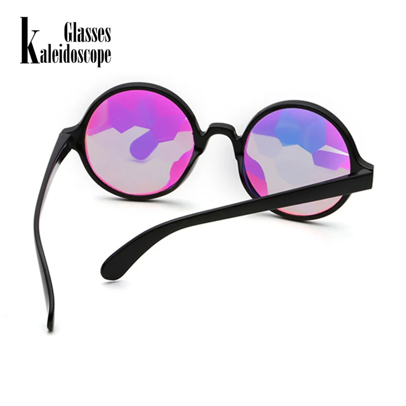 Калейдоскопы Очки Rave Для мужчин Круглый Солнцезащитные очки для женщин вечерние