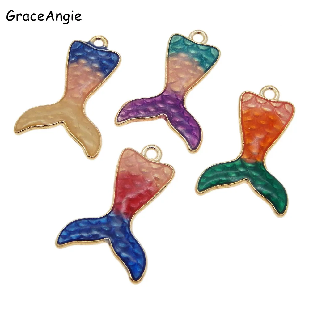 5 шт. смешанные Подвески в виде хвоста русалки подвески ювелирные изделия серьги