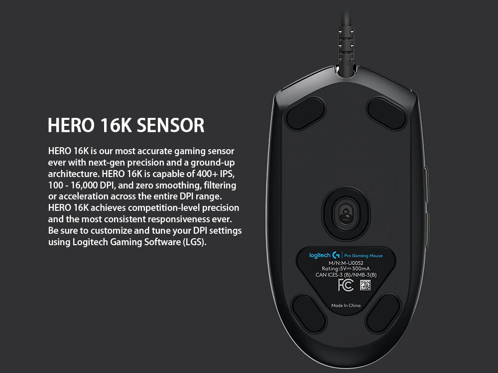 Проводная игровая мышь lotech mouse G PRO от lotech с 16000 dpi HERO sensor для ПК мышь геймер play overwatch Starcraft War3