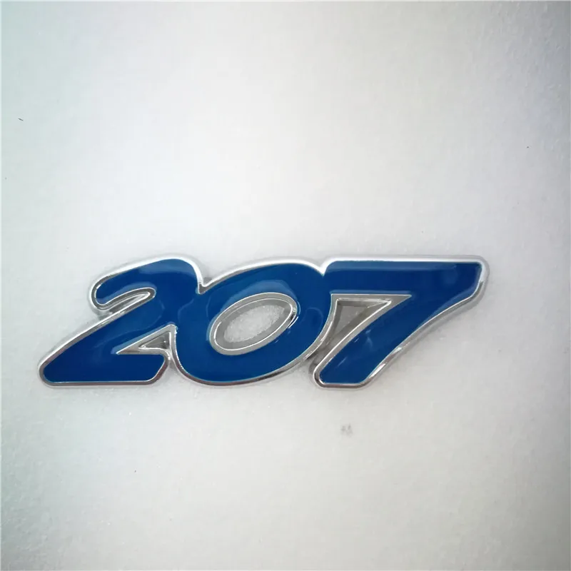 Синий Для peugeot 207 Автомобильная Наклейка 3D наклейка на багажник значок наклейка черная красная синяя машина дизайн - Название цвета: Синий