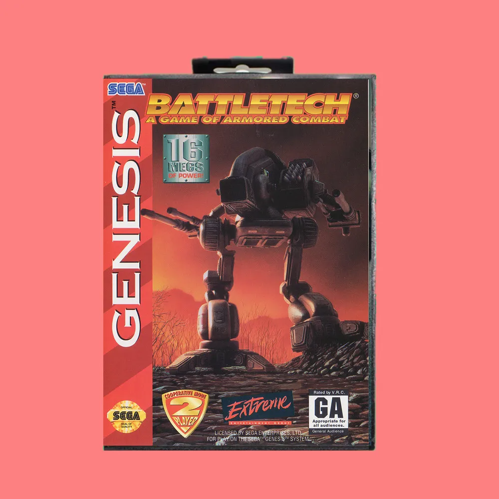 Battletech 16 Bit MD Game Card Include Retail Box For Sega Genesis &amp Mega Drive | Электроника
