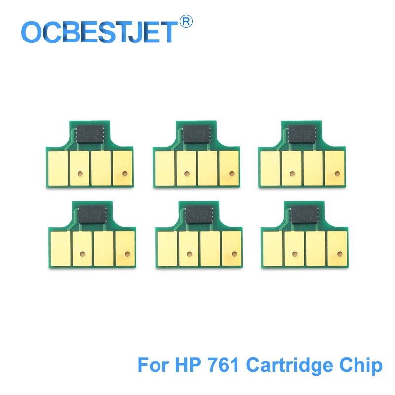 Для hp 761 чернильный картридж чип обновленный чип совместимый для hp DesignJet T7100 T7200 принтер CM991A CM992A(MBK C M Y GY DGY