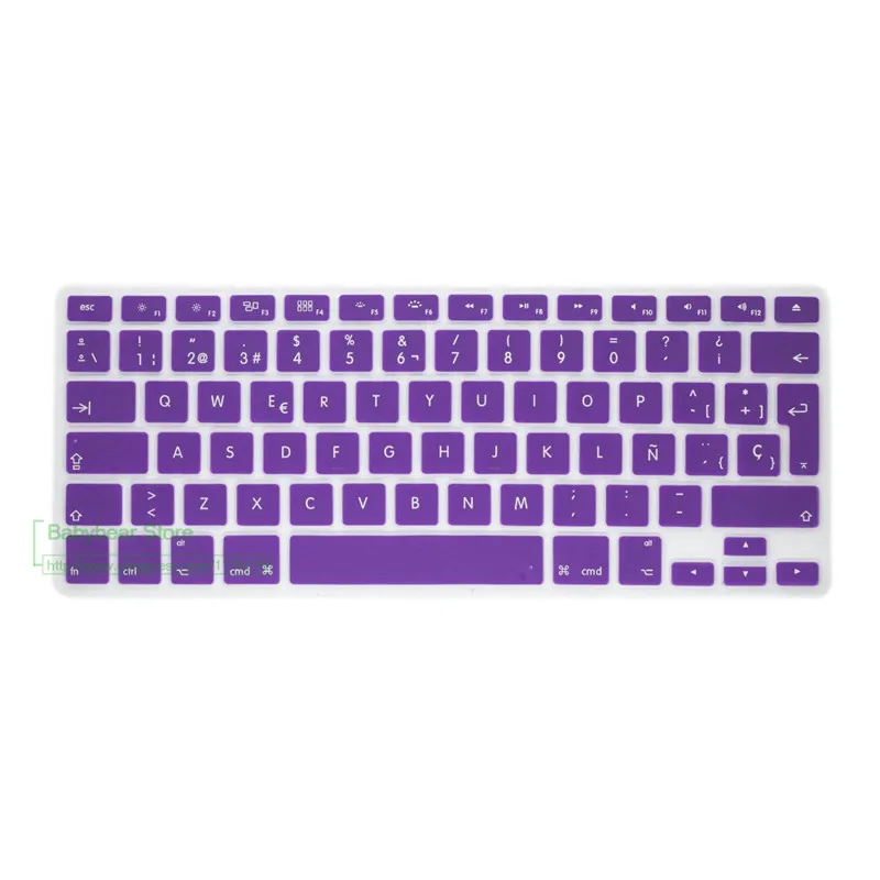 Новинка 2016 года силиконовый чехол для клавиатуры с испанской раскладкой Macbook Air Pro